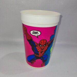 Collectors Cup Vintage 1986 Orange Julius Marvel Spider-Man Plastic Glass